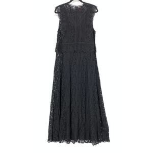 Biya Johnny Was Zanda Lace Dress Womens Size Large Black Lace Sleeveless